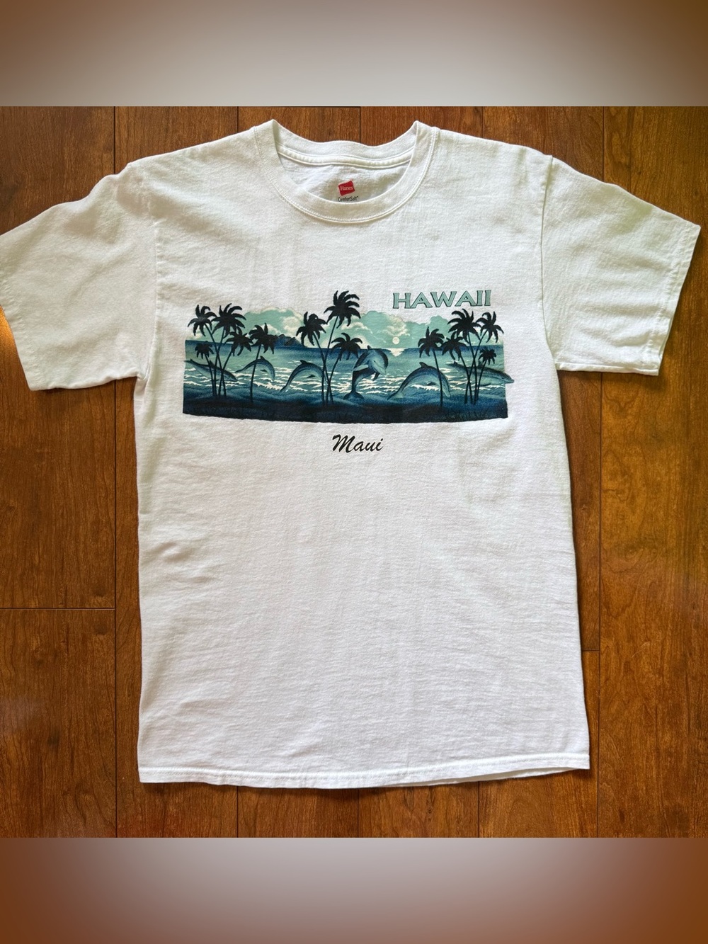 Hawaii Maui Graphic Tee - White - Hanes Size S